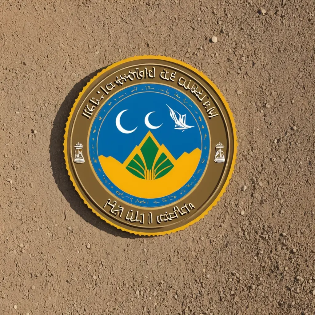 شعار امانة حفرالباطن في مكان مرتفع