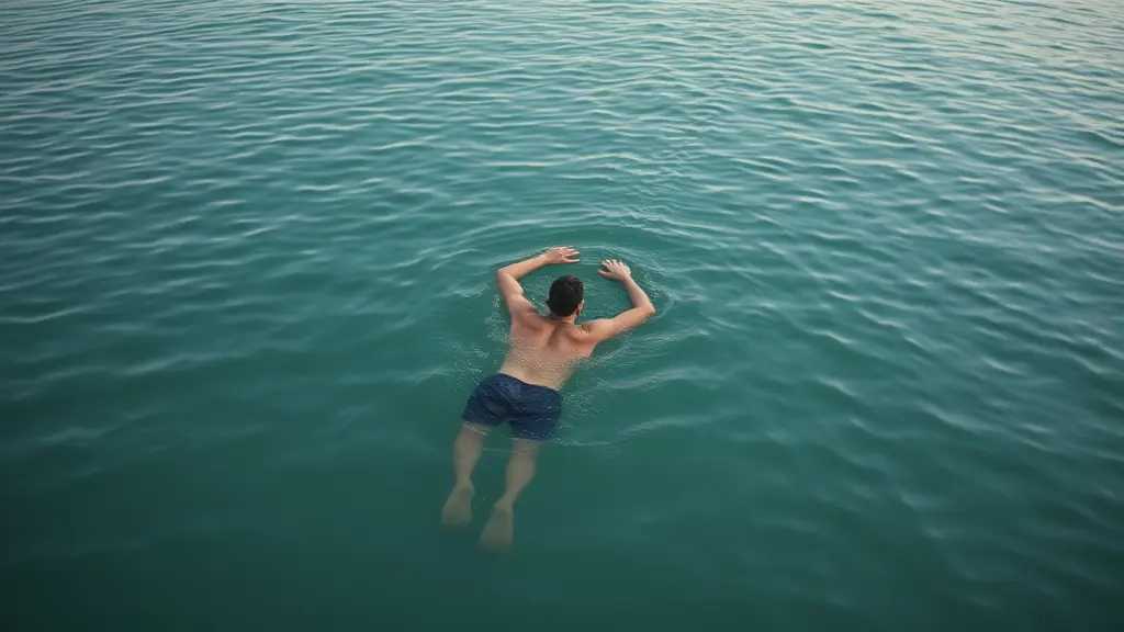 شخص يسبح في بحر هادئ بلا شواطئ، يشعر أنه يتحرك لكنه لا يصل.