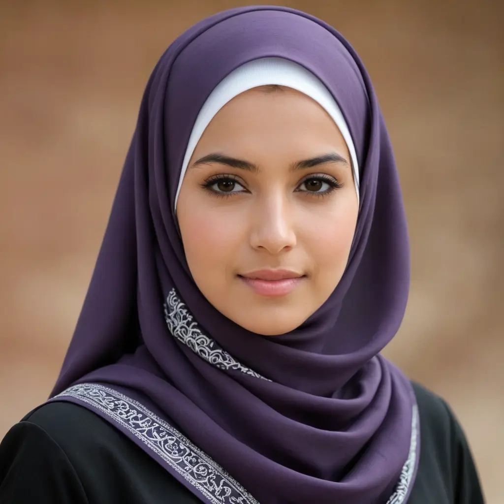 بنت محجبة حجاب اسلامي كامل