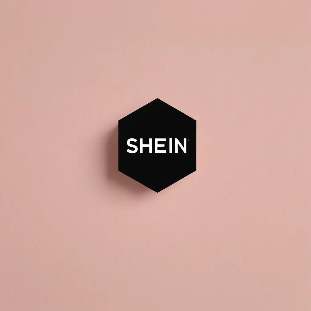 شعار لمحل ملابس اسمه shein 3d ومعه لوجو ملابس