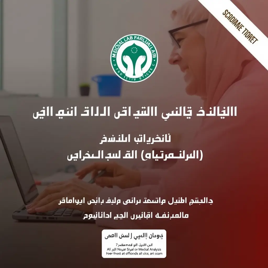 منشور  دعاية باسم معمل النور لاب للتحاليل الطبية 