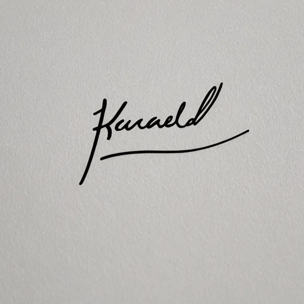 صورة لتوقيع بإسم خالد