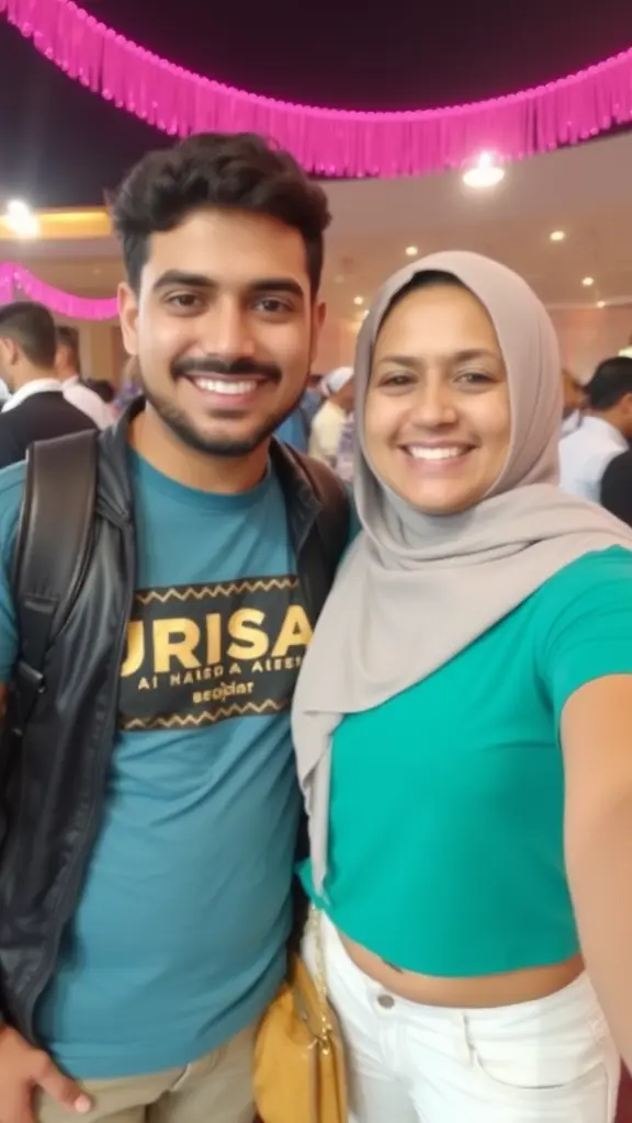 صورة للتيكتوكر احمد دونر برفقة التيكتوكر المصريه نانسي حرز