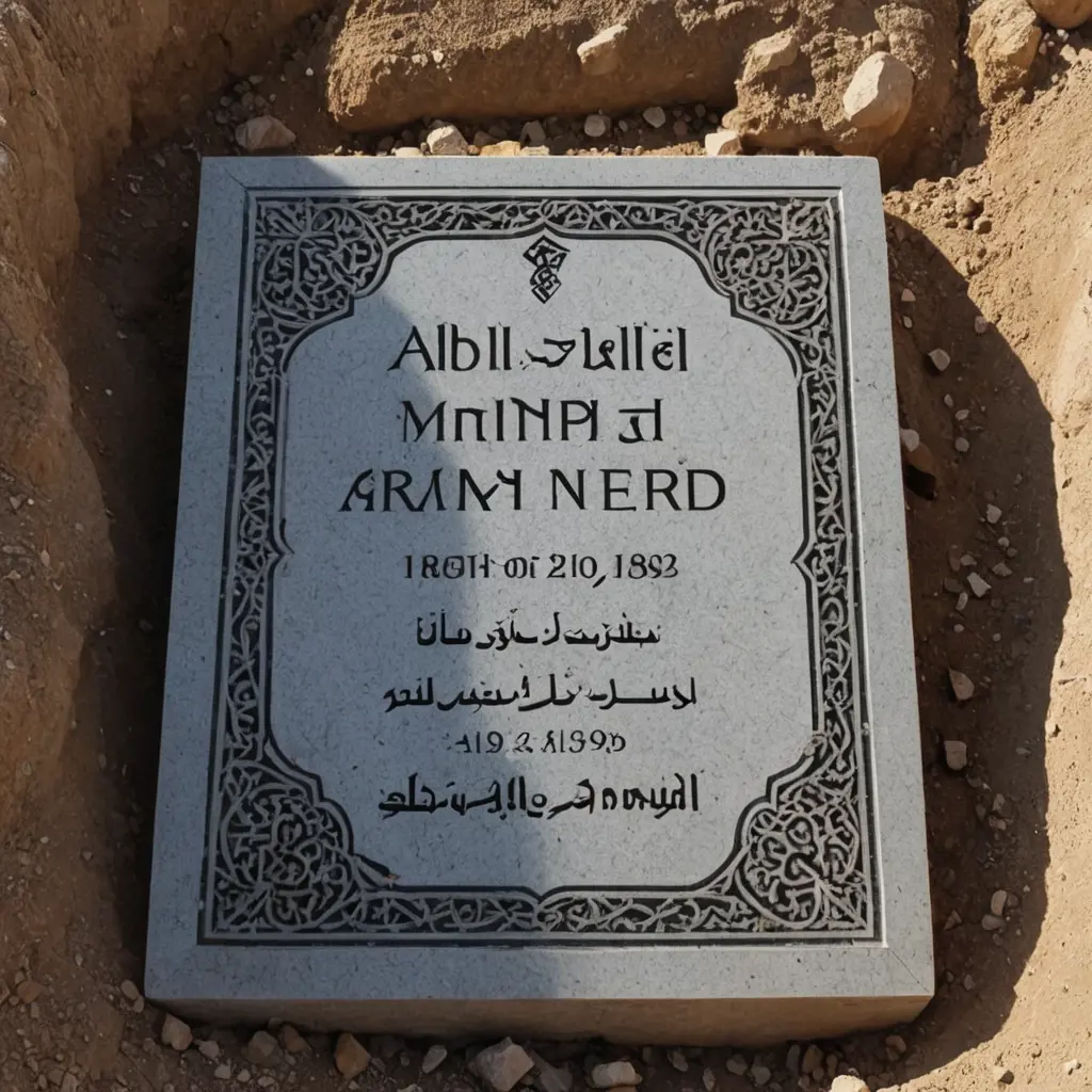 قبر مكتوب عليه عبد الملك أحمد 