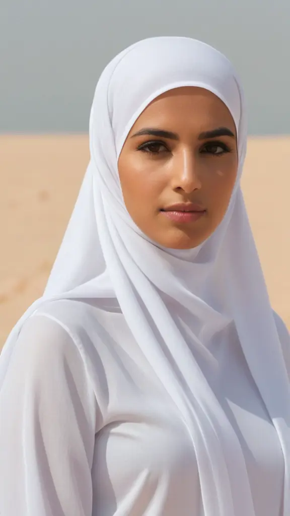 منقبات خليجيات بخمار الوجه الكامل الأبيض الطويل