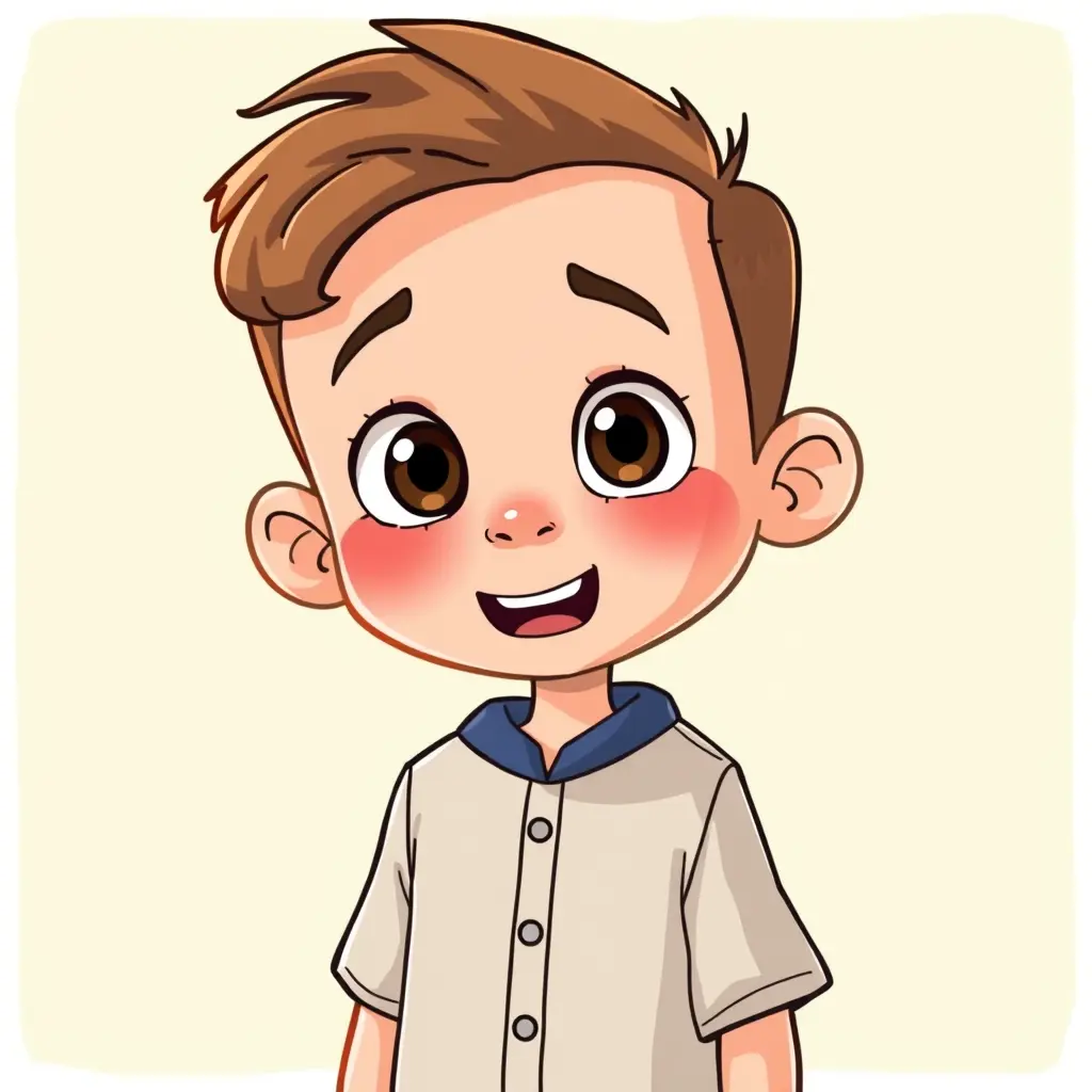 صورة طفل يتحدث شكل كرتون