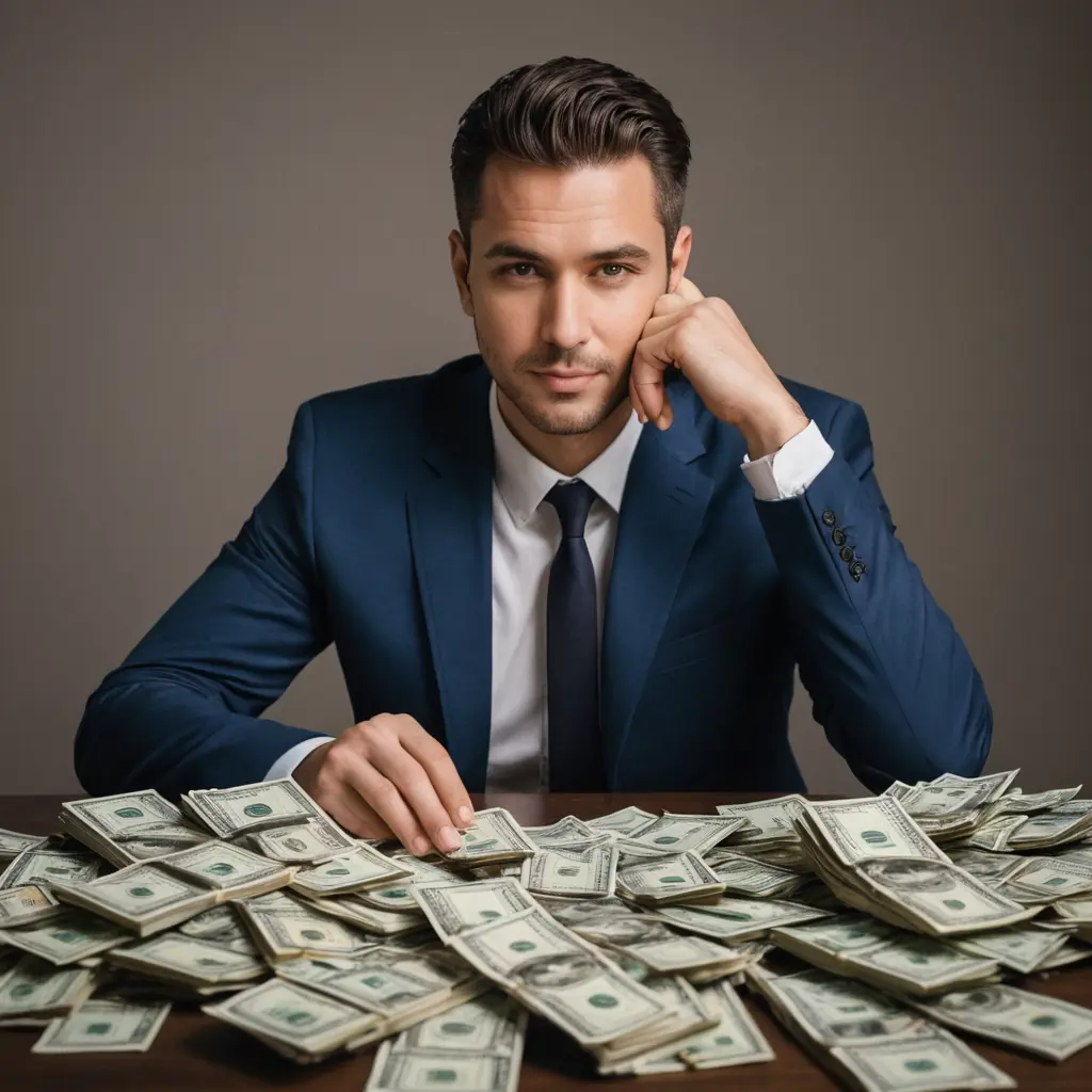 رجل يملك الكثير من المال