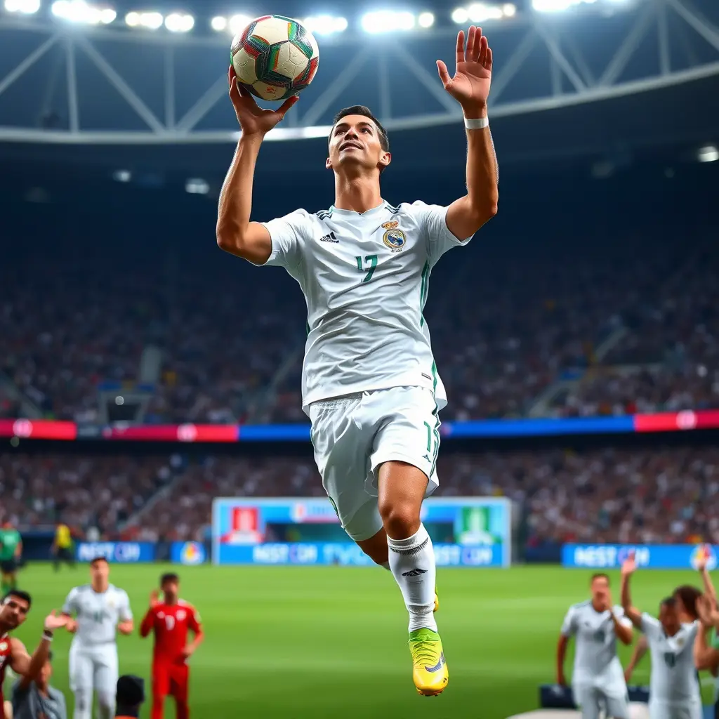 صوره كريستيانو رونالدو يرفع كاس العالم