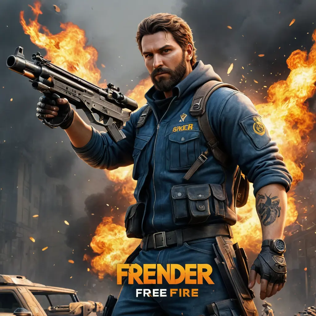 خلفية فري فاير باسم سكندر مزخرف