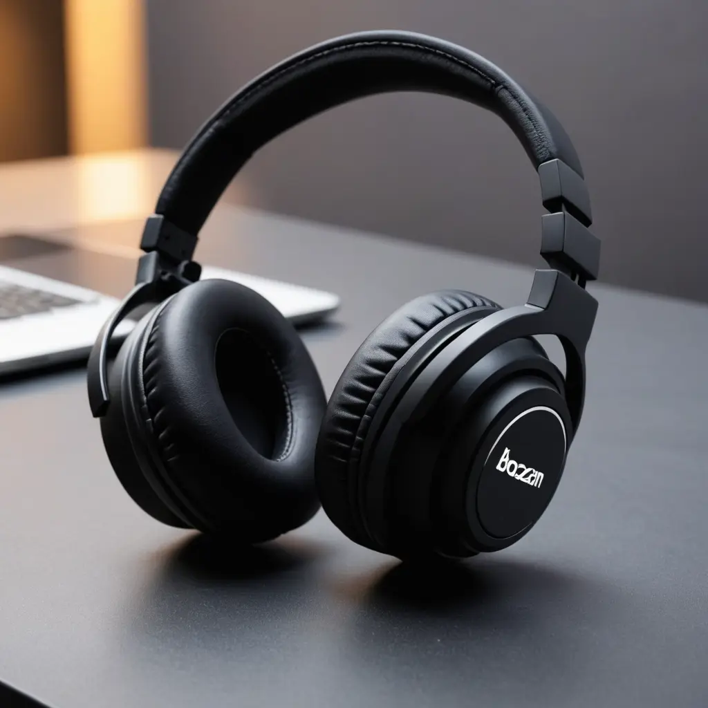 Headphones with BOZABN 4K written name 