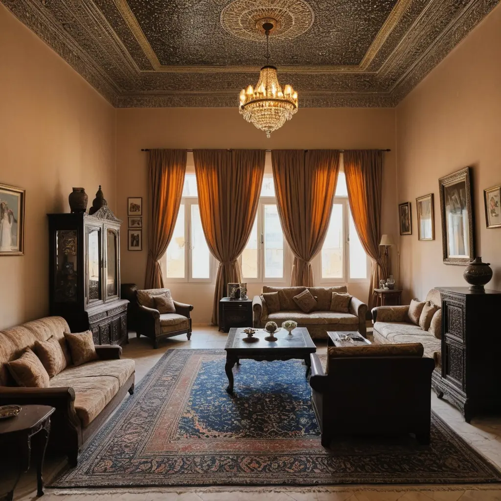 صورة غرفة معيشة لمنزل عرب
