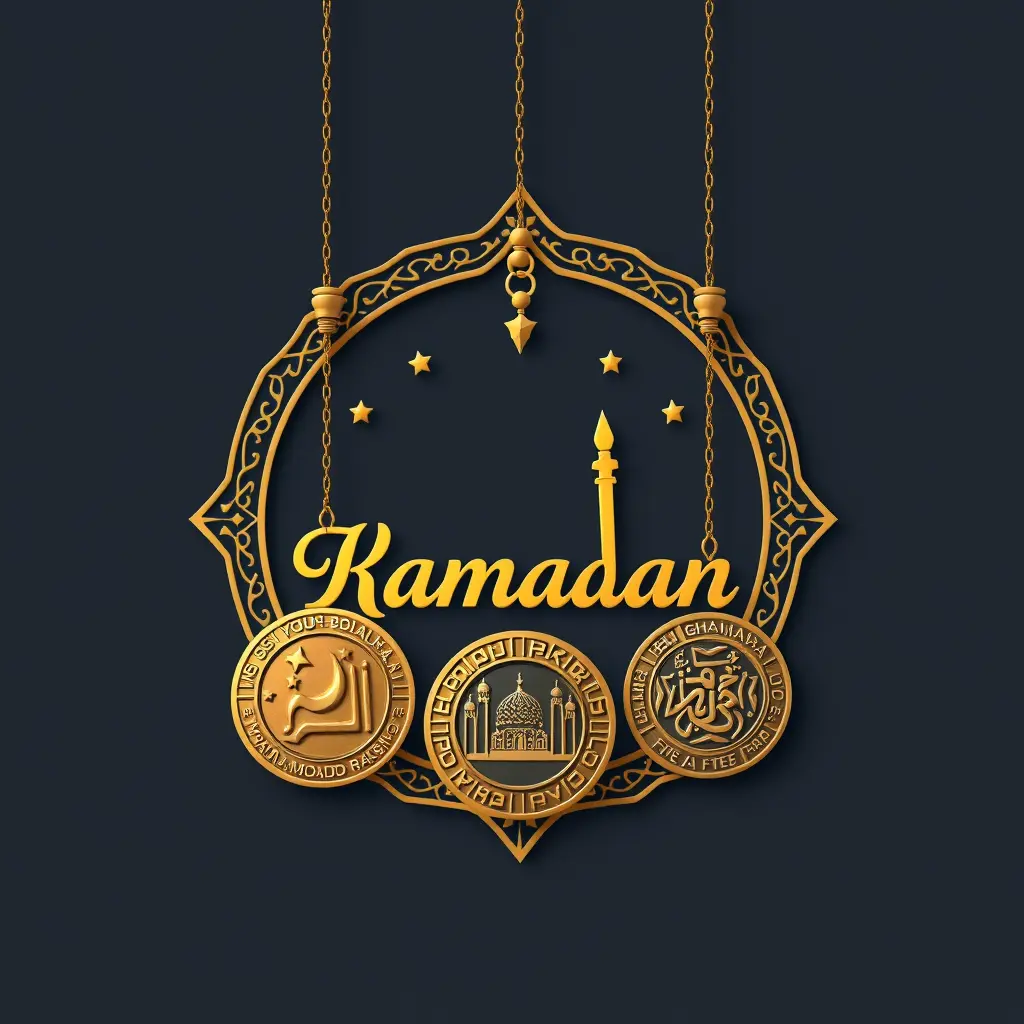 ميداليات بأسم Mohammed بتصميم رمضاني