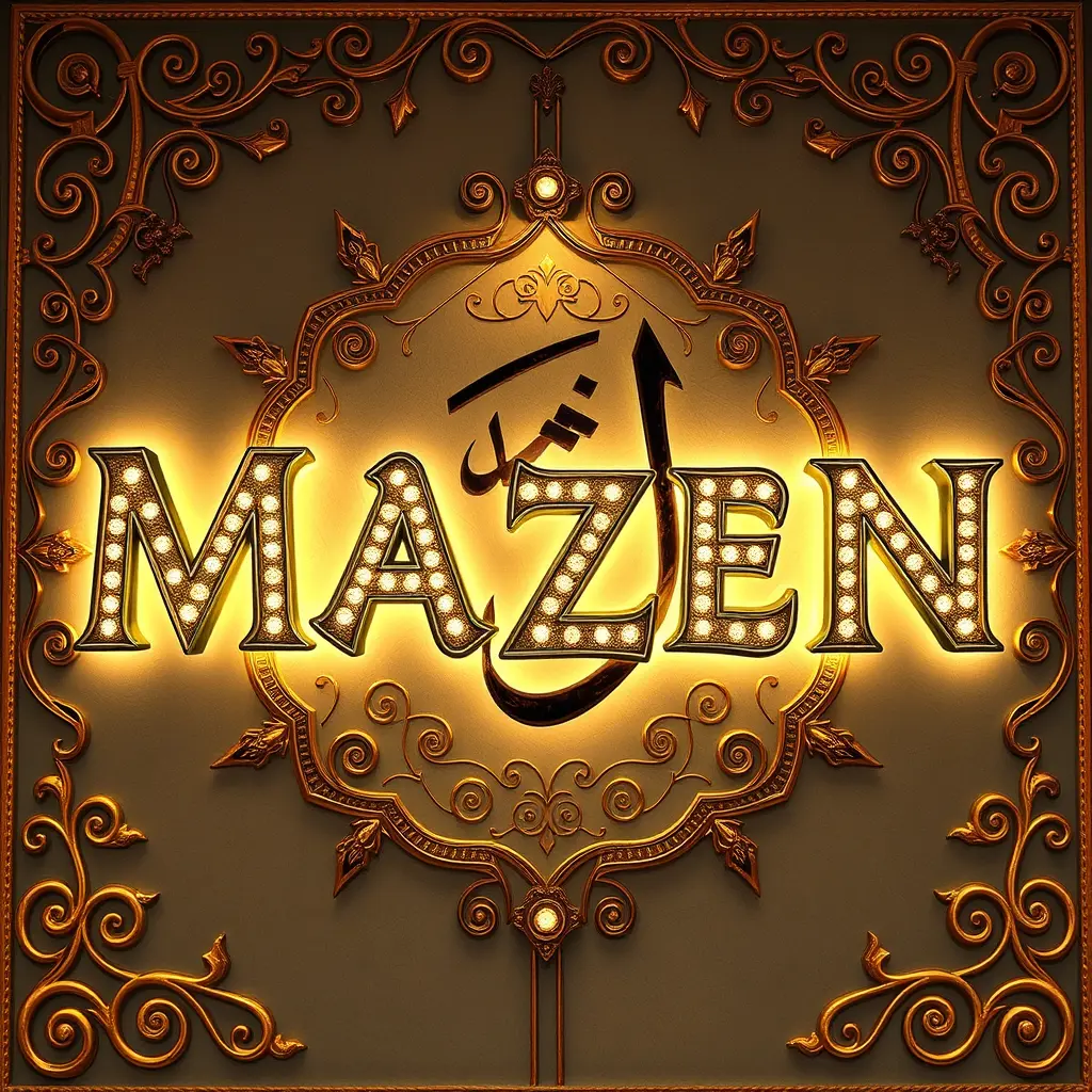 إسم مازن باللغة العربية مزخرفة