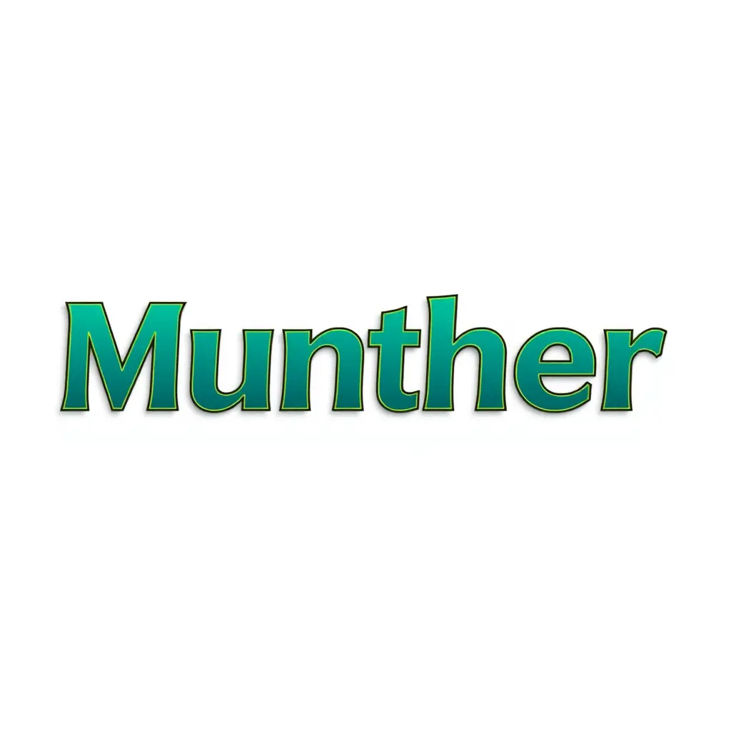 تصميم احترافي ل أسم Munther ب خط عصري
