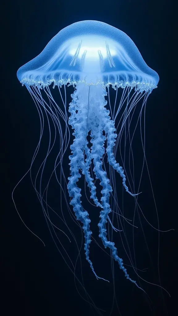 صورت قنديل البحر في الظلام رسم وجه 