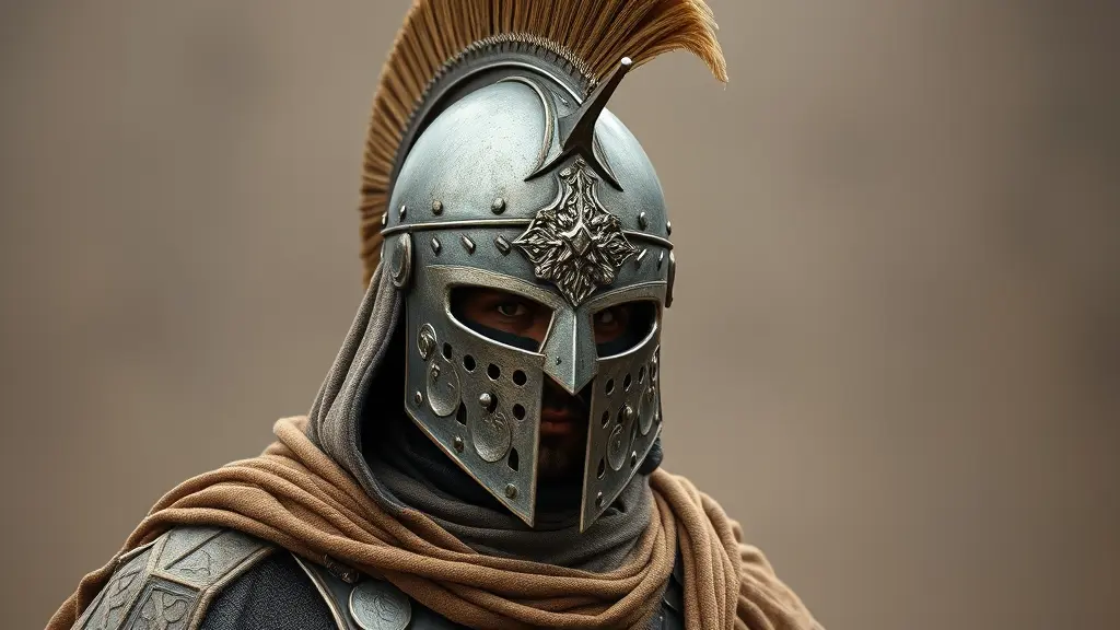 محارب اسلامي يلبس الخوذة