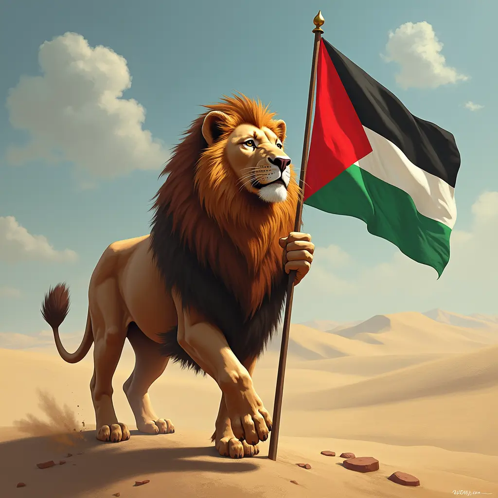 اسد معضل يحمل علم فلسطين 🇵🇸