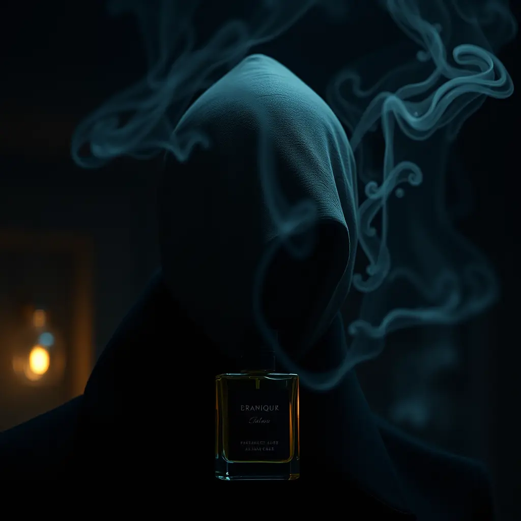 شخصية خيالية غامضة و مبهمة في مشهد إكتشاف عطر جديد