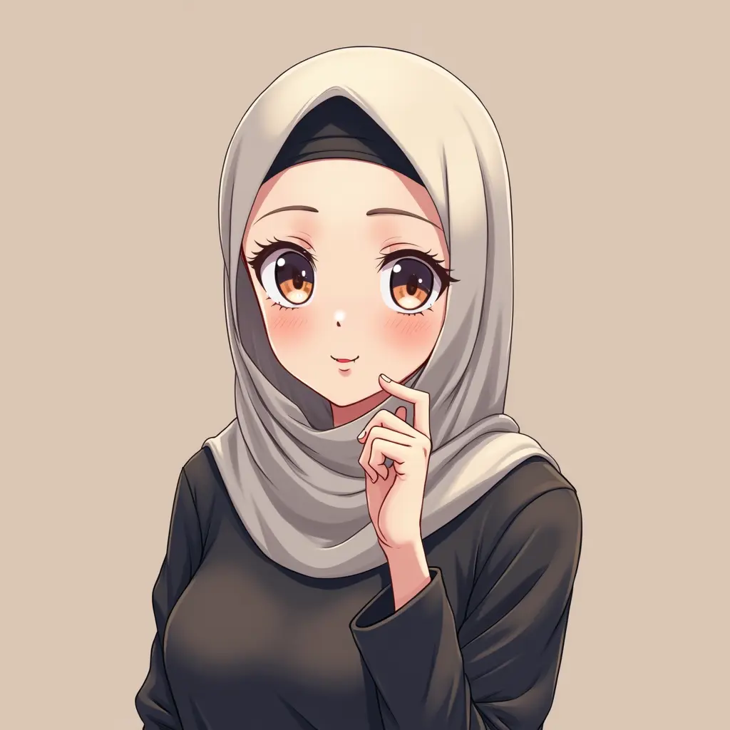 فتاة انمي ترتدي الحجاب