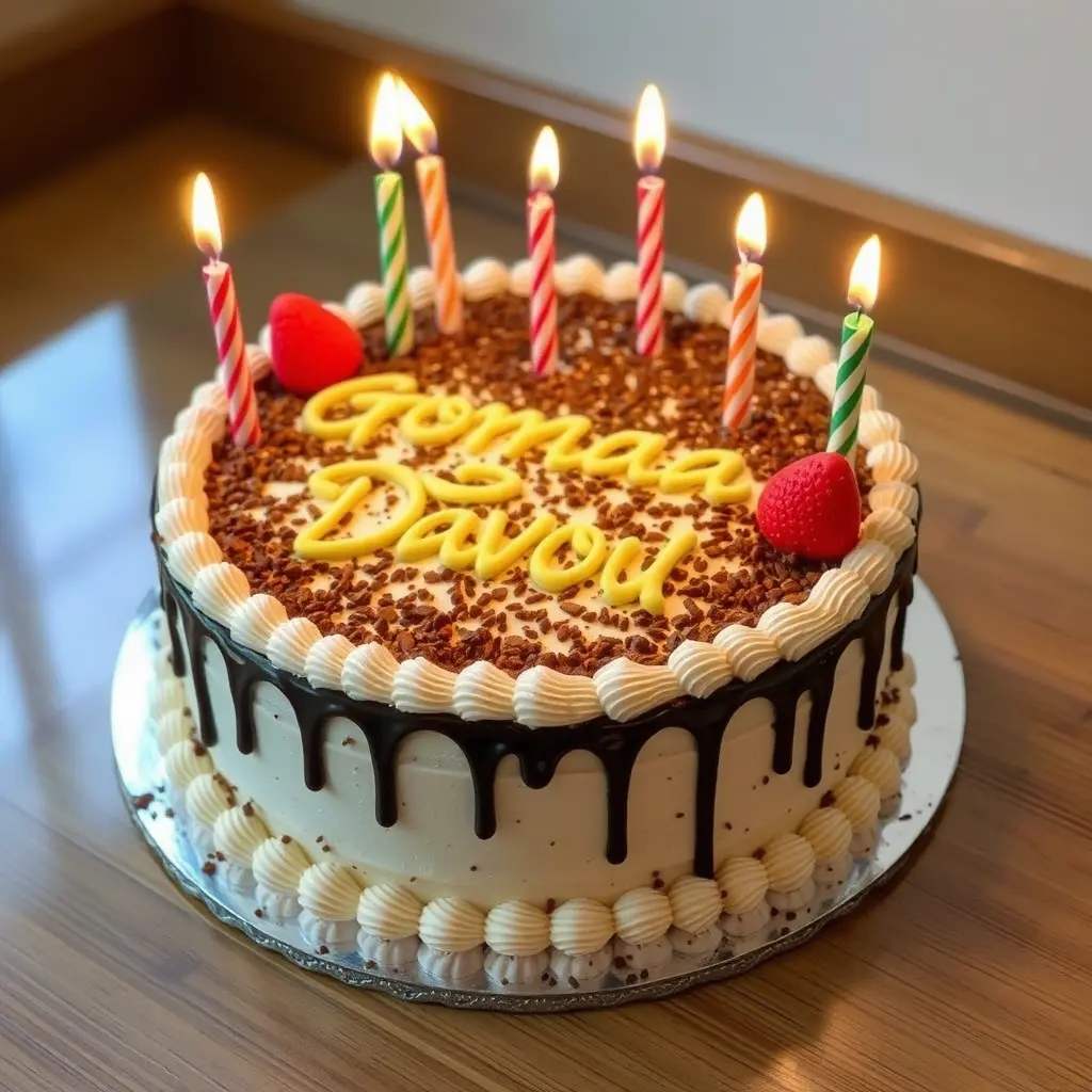 تورتة عيد ميلاد عليها اسم gomaa daoud