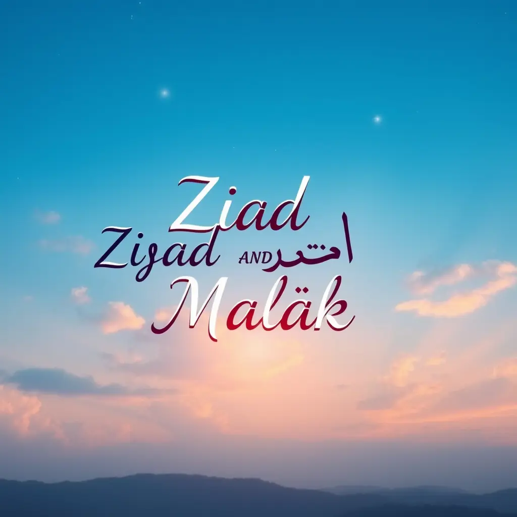 اريد خلفيه جميله مكتوب عليها زياد و ملك