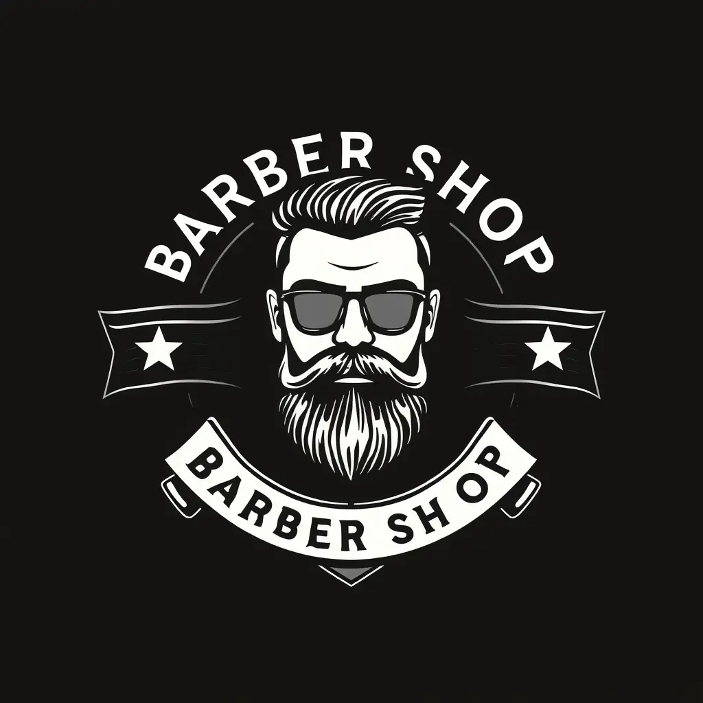 شعار barber shop Fadel محل حلاقة رجالية