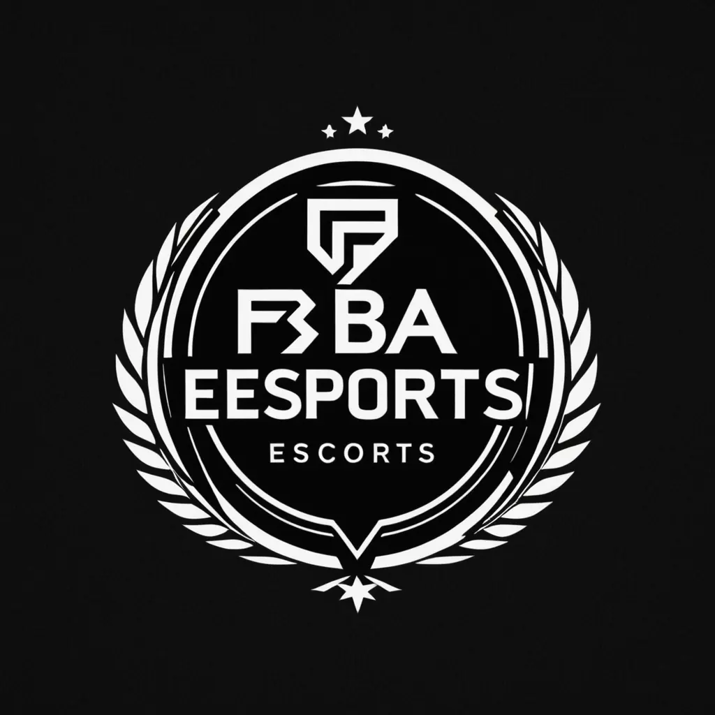 شعار مكتوب عليه FBA ESPORTS بالون البيض و الاسود