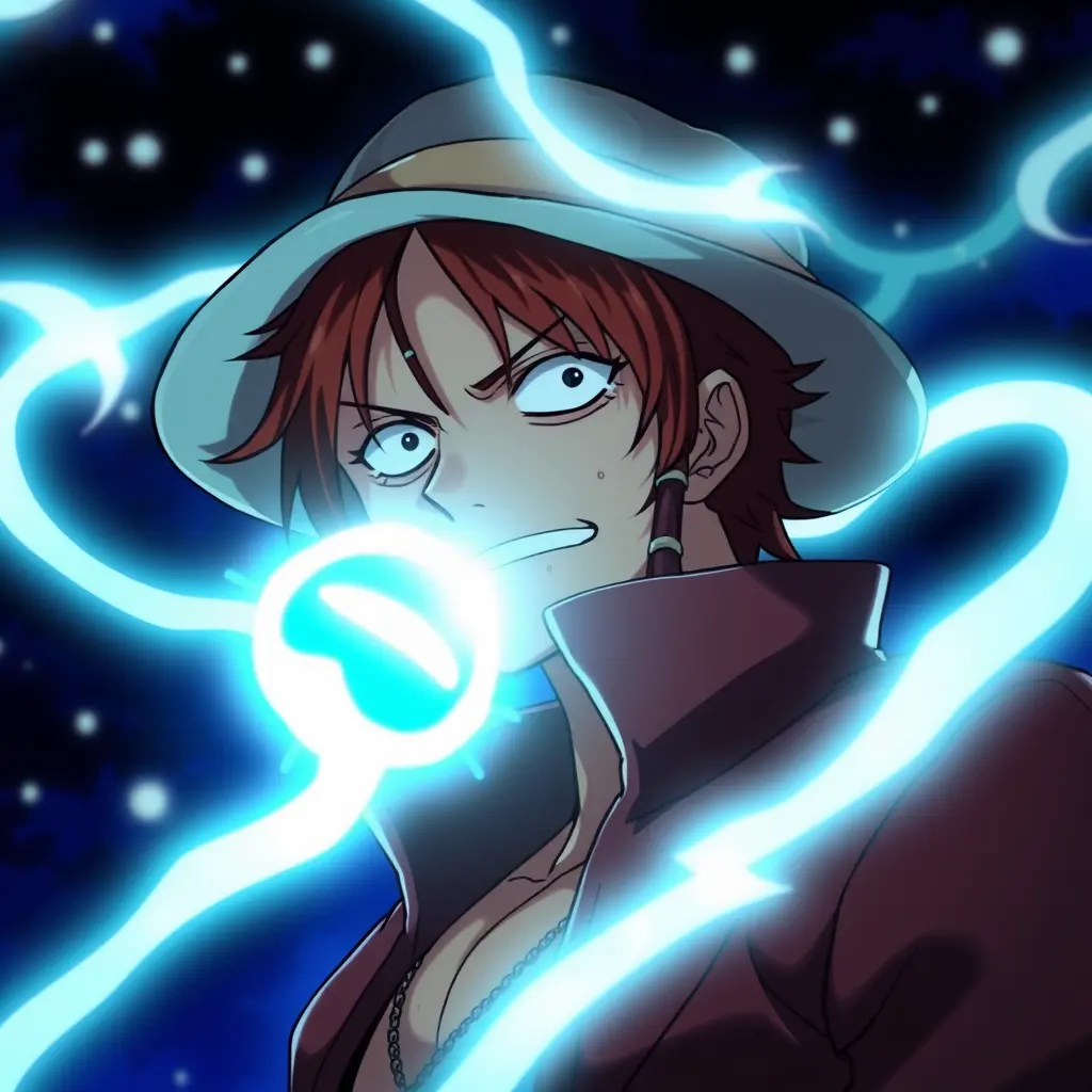 شخصية شانكس انمي ون بيس مع الاضاءت