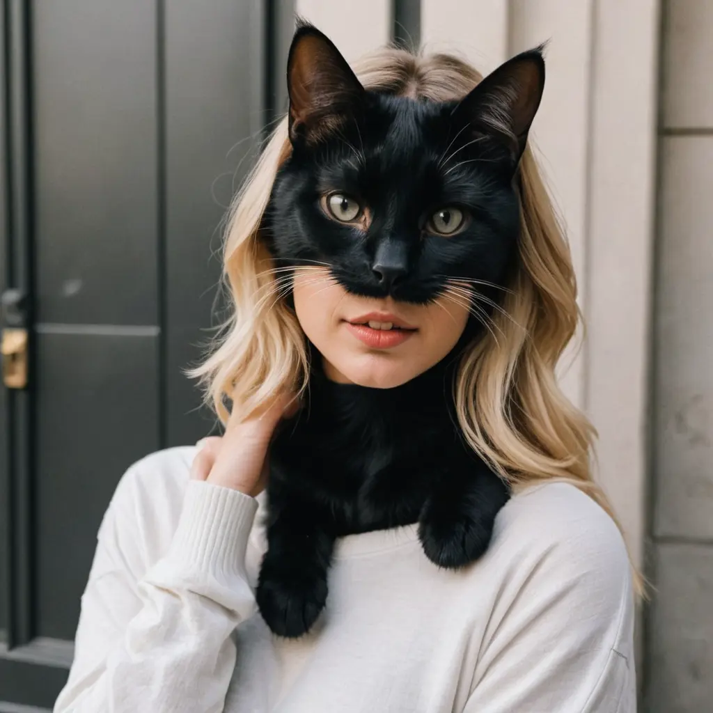 صور شخص لابس قاط اسود كأنها لي