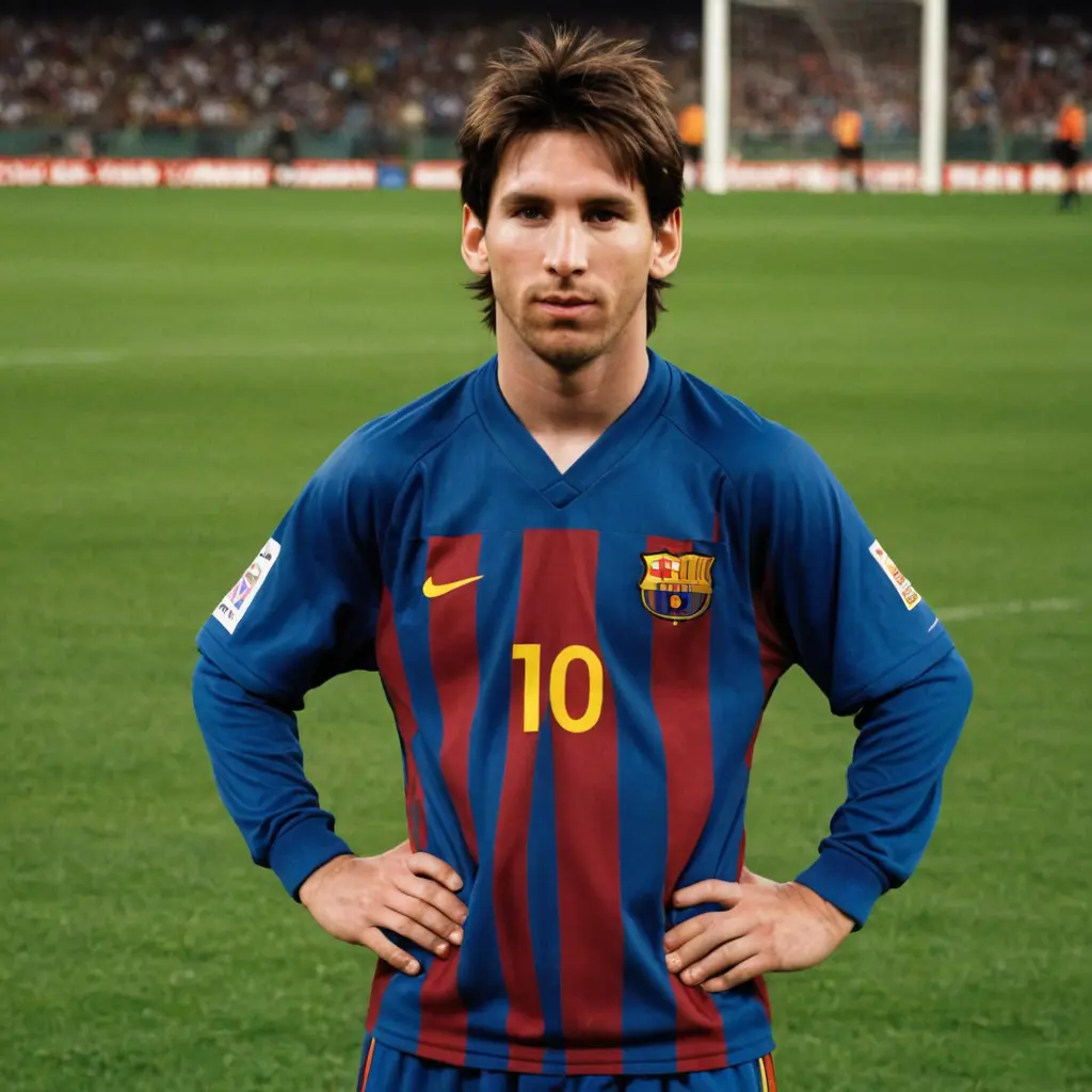 صورت ميسي وهو صغير