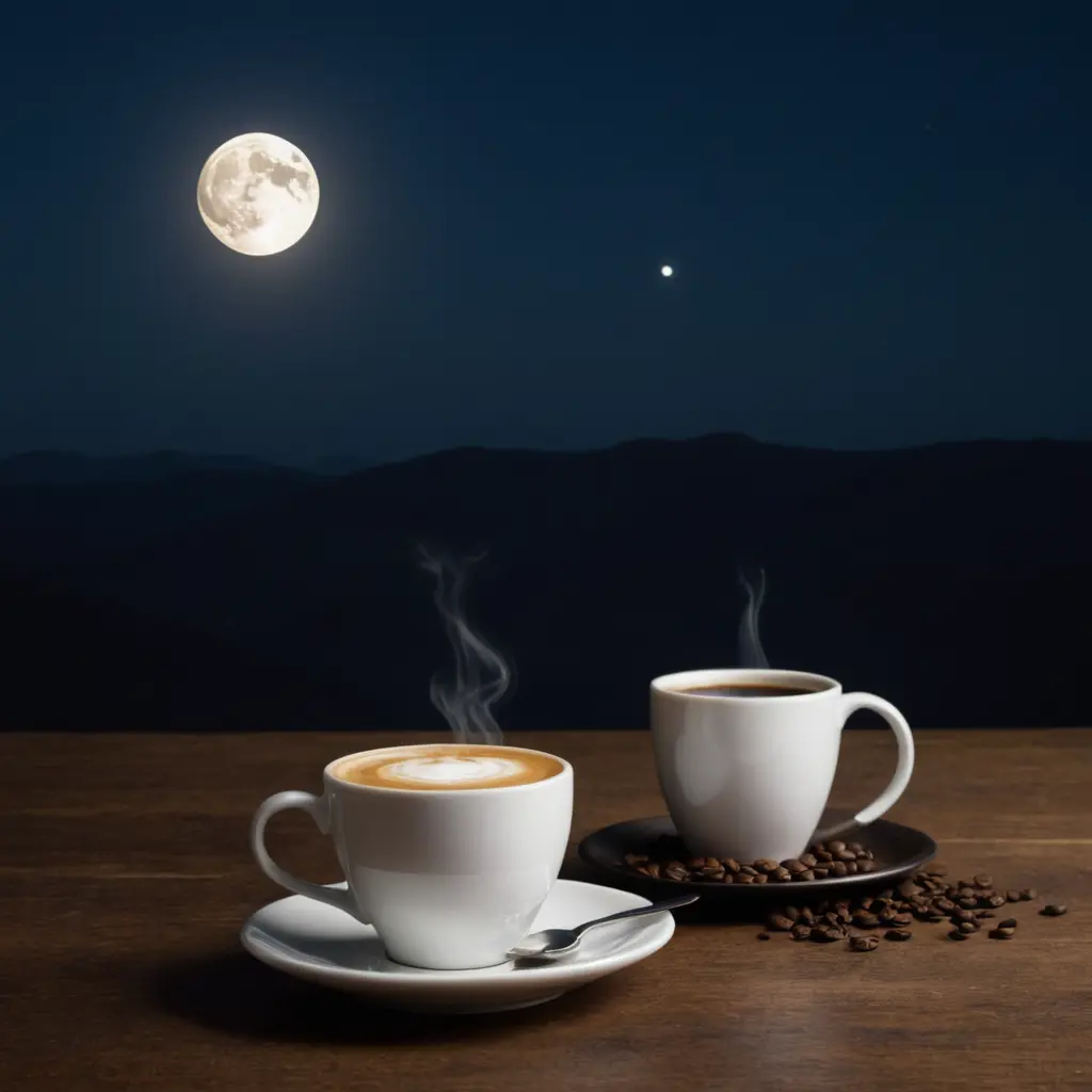 قهوة مع القمر