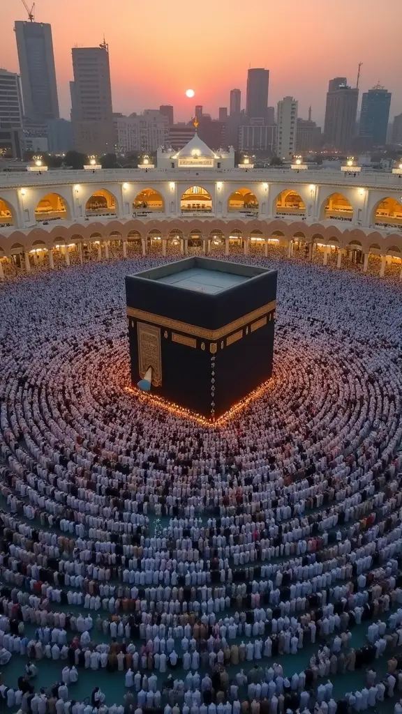 مكة المكرمة يوم الحج، صلاة الفجر، تصوير كاميرا دروون