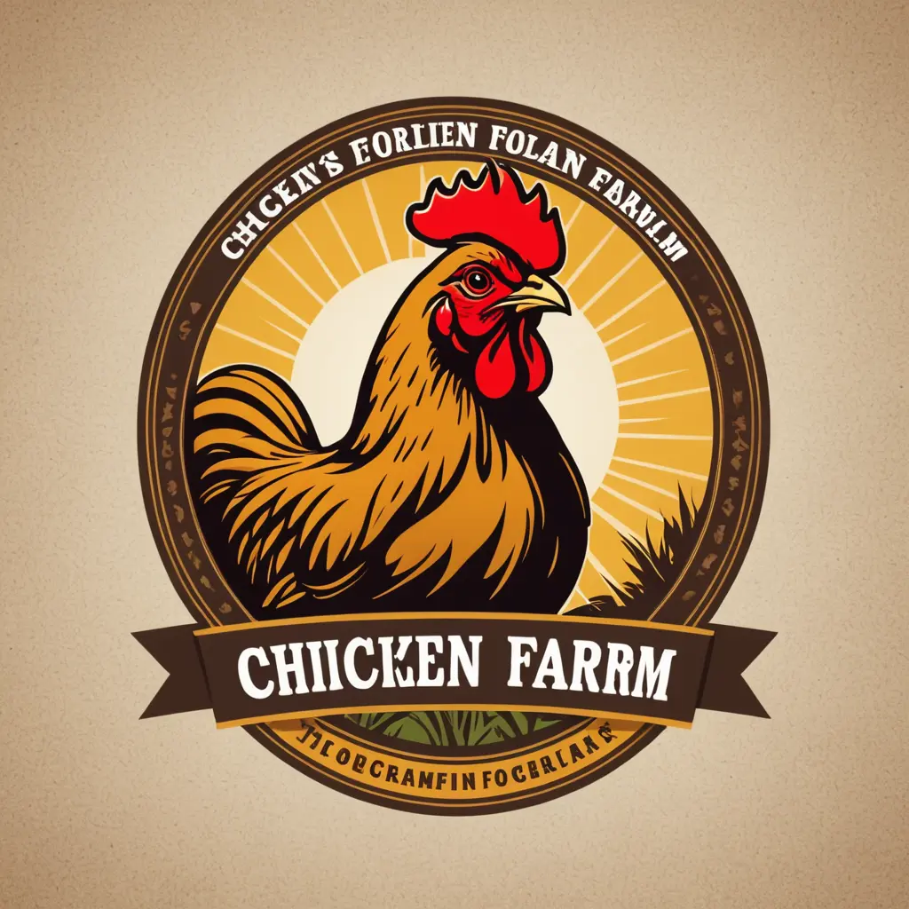 شعار مزرعة دجاج عالى الجودة