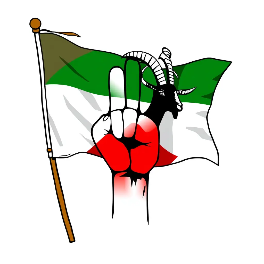 علم قبيلت عنزه يدويه