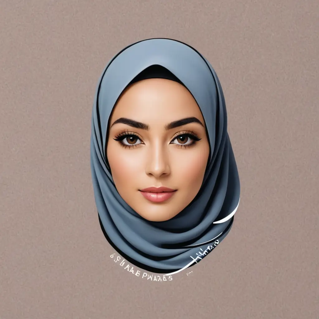 شعار لشركة حجابات نسائية، واسم الشعار شيماء