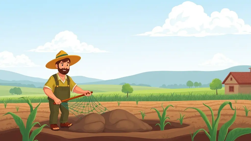 صوره كرتونيه لرجال يعملون في الزراعه