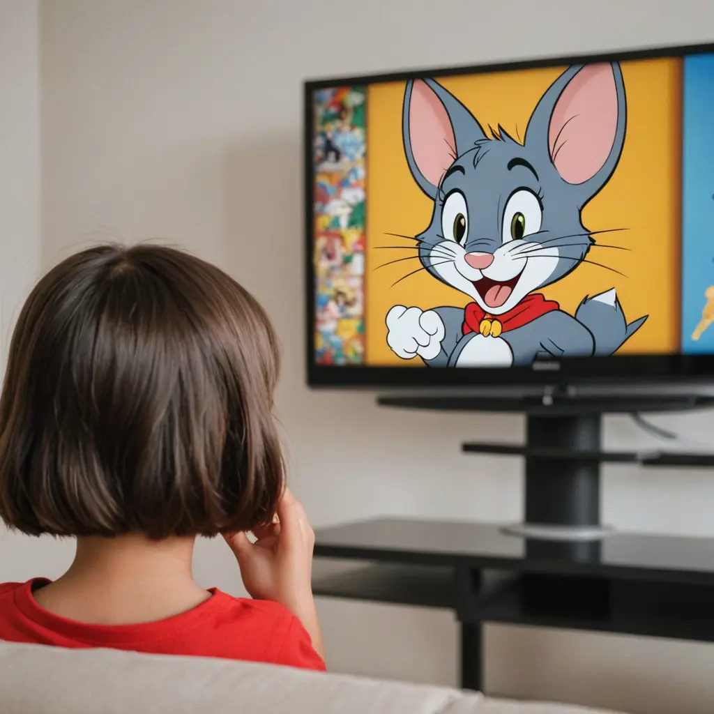 بنت تشاهد كارتون توم و جيري