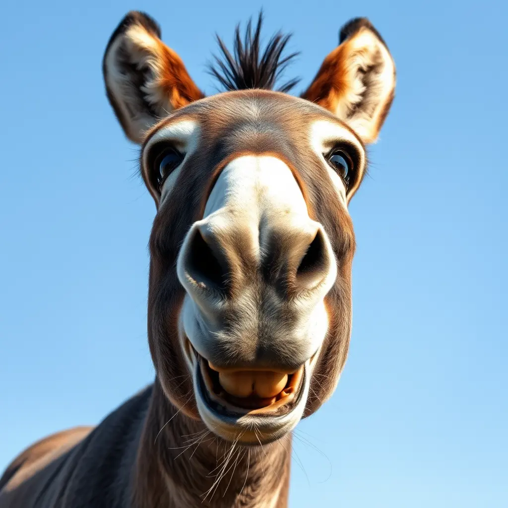 صورة لوجه حمار مبتسم