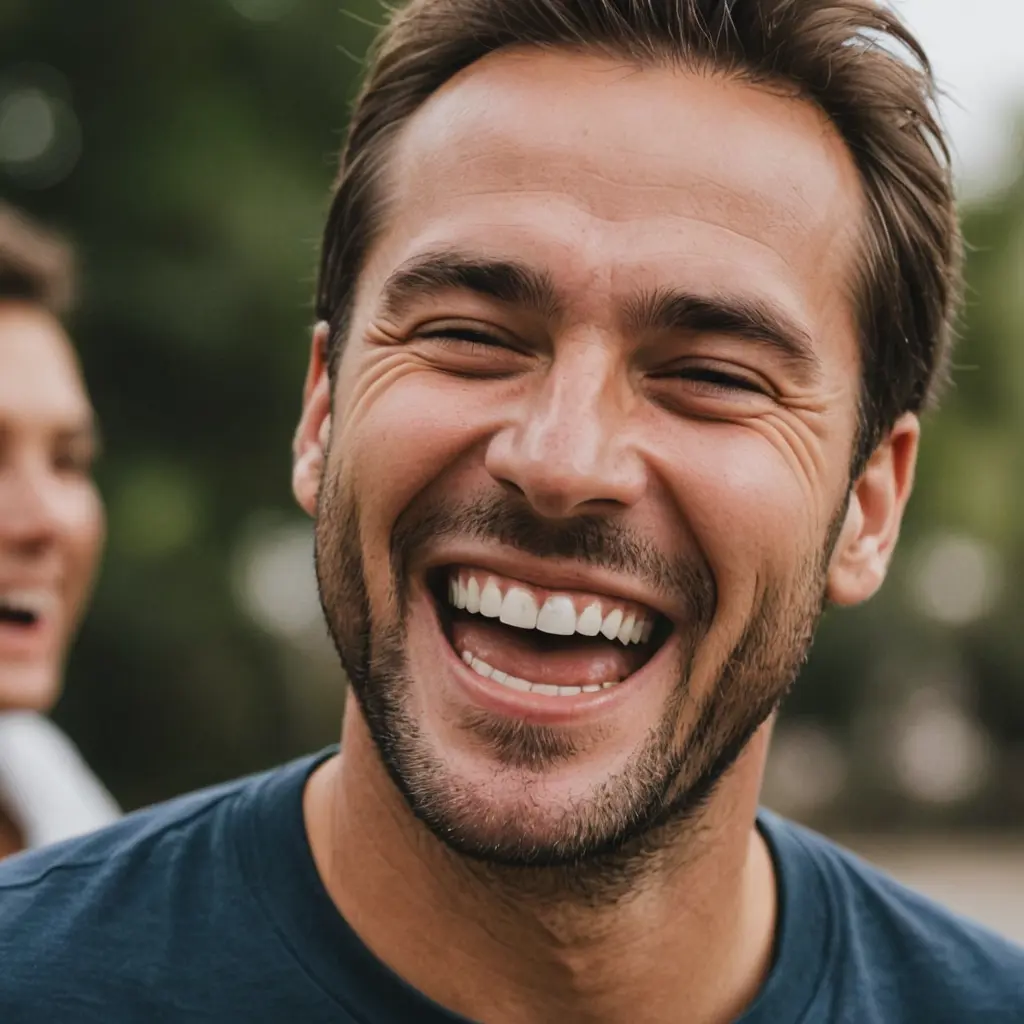 رجل يضحك