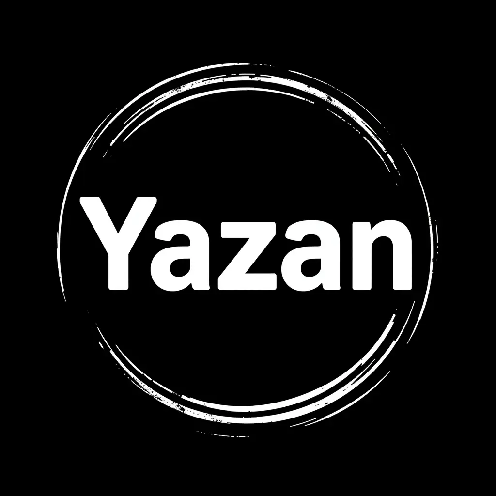 شعار قناة يوتيوب بإسم yazan تنشر قصص مشوقة أريد الشعار بخلفية سوداء