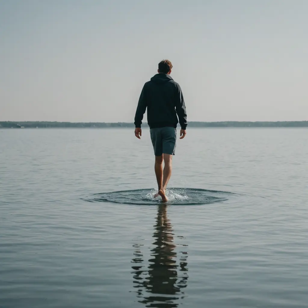 رجل يمشي على الماء