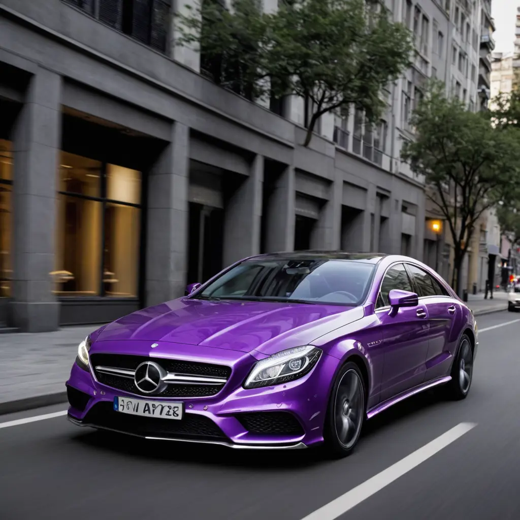 شعار (AVARA) لون بنفسجي، خلفية للجوال، مرسيدس CLS63s 2015