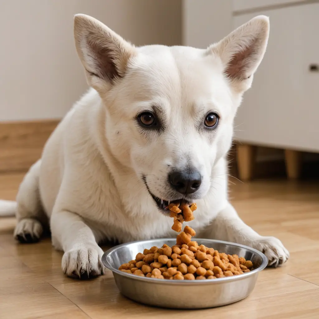 كلب ياكل اكل