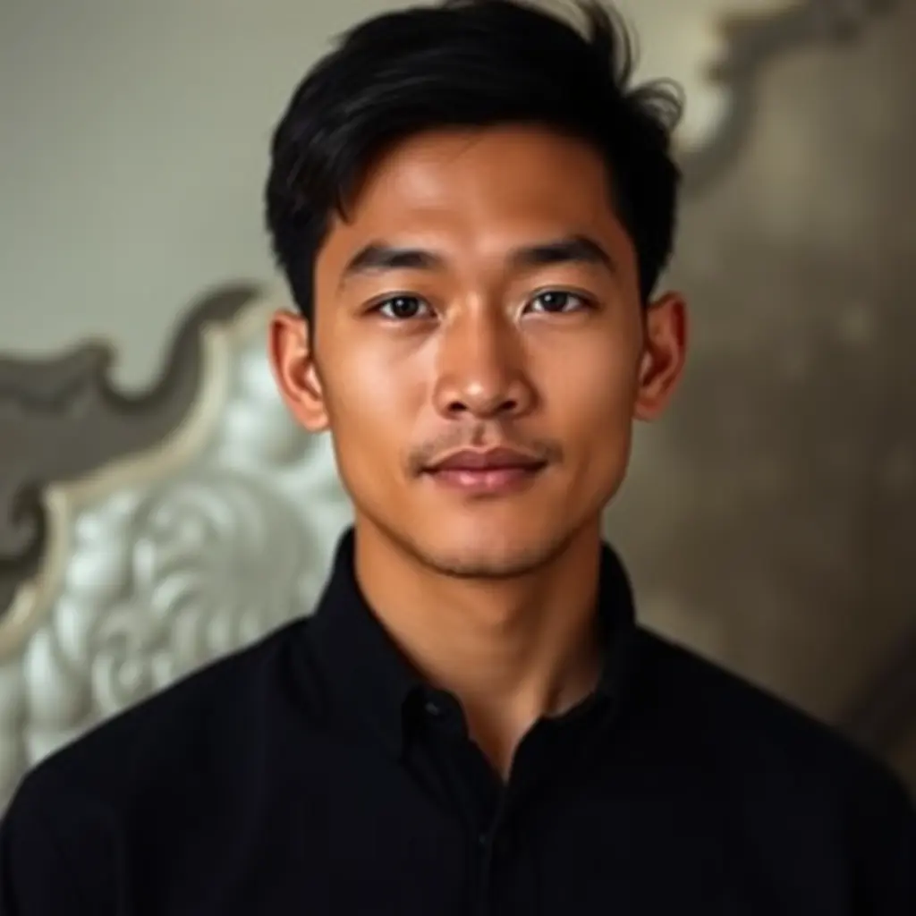 رجل صيني اسود البشرة شاب من عمره