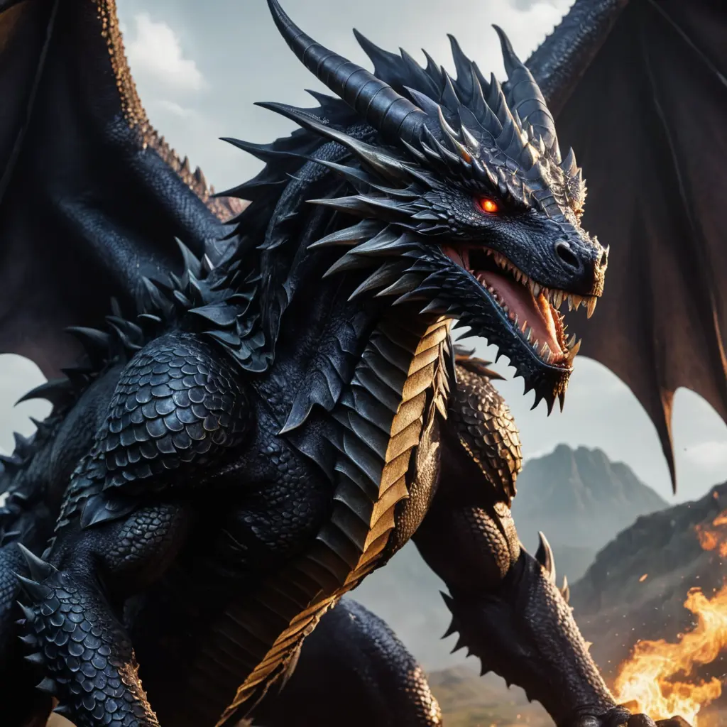 تنين كراكسيس لونه اسود