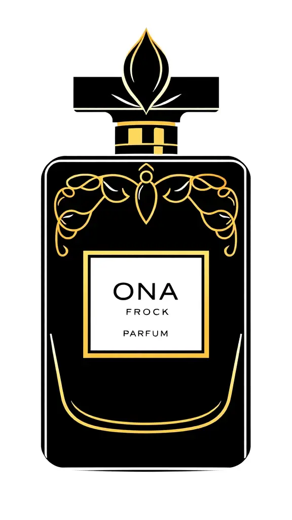 لوجو لبراند عطور اسمه (رونق)