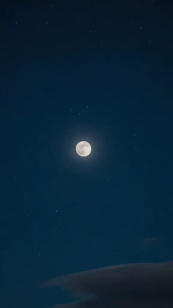 القمر في سماء الليل