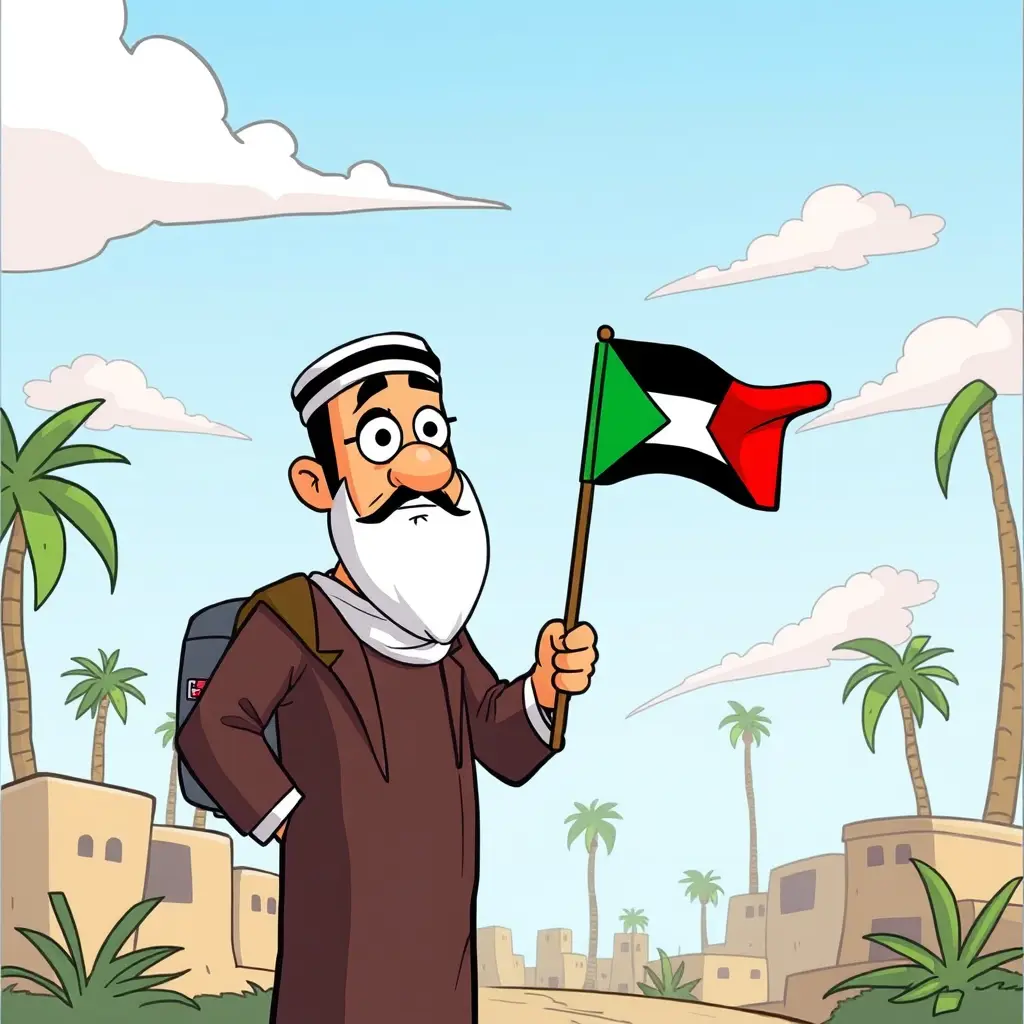 اريد شخصية ابو عبيدة الفلسطيني كرتون