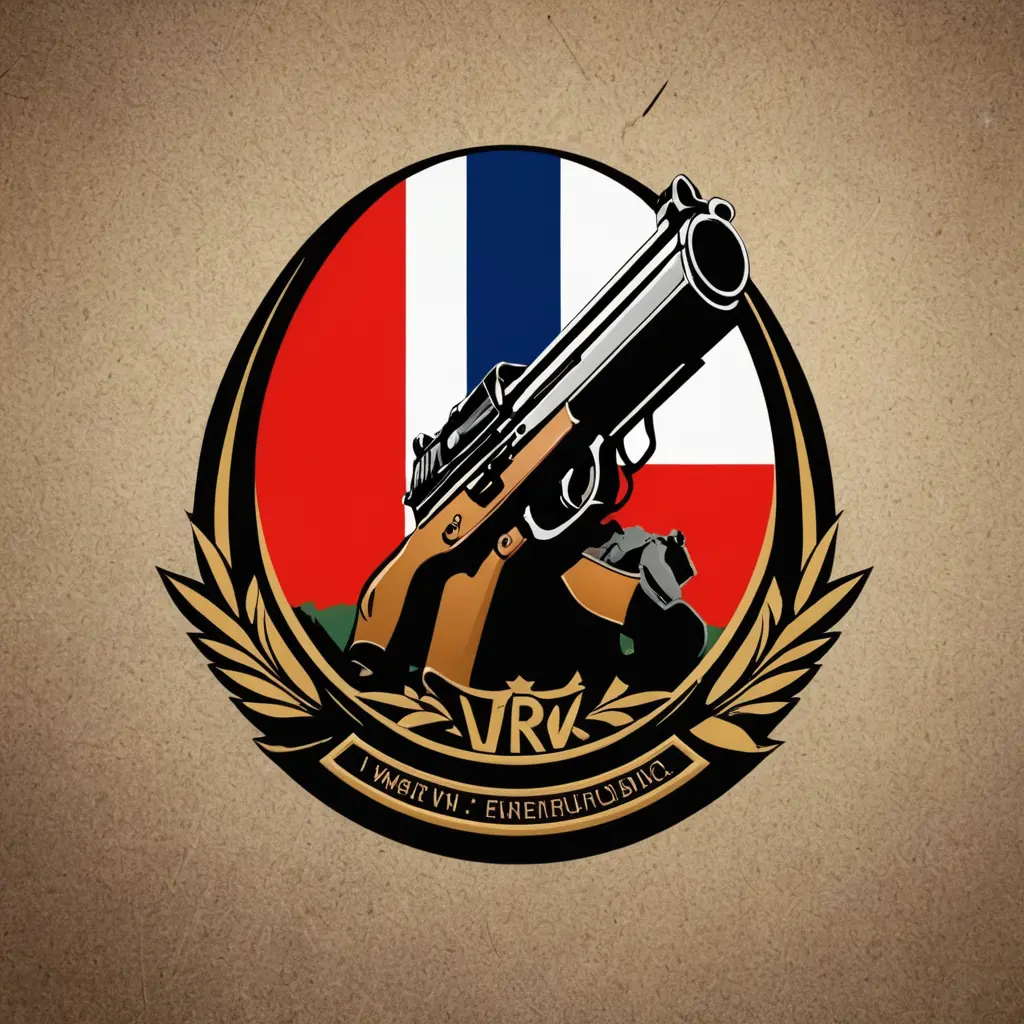 شعار حلو لشركتي ممزوج مع الالوان ووجود بندقية و خلفية علم الجمهوريه اليمنيه اسمها L R W