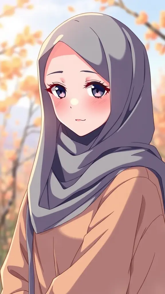 بنت انمي جميله جدا محجبة